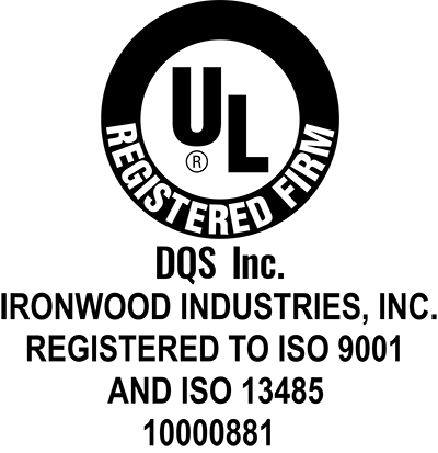 UL Registered Firm - DQS Inc. - Ironwood Industries, Inc. - Registered to ISO 9001 and ISO 13485